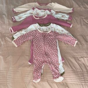 Baby girl sleepers (newborn)